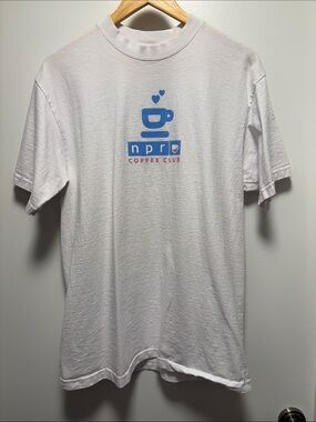 No Free Coffee NFC NPR Coffee Club Short Sleeve Tee — White